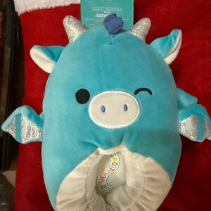 Squishmallows Blue Dragon Kids Slippers